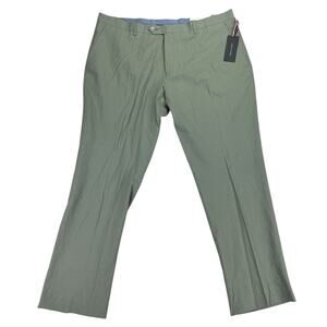 Tommy Hilfiger Mens Hall Modern Fit Linen Blend Suit Pants Sage Green 40x30